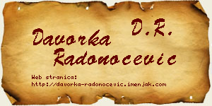 Davorka Radonoćević vizit kartica